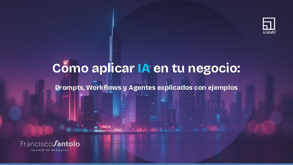 Cómo aplicar IA en tu negocio: Prompts, Workflows y Agentes explicados con ejemplos