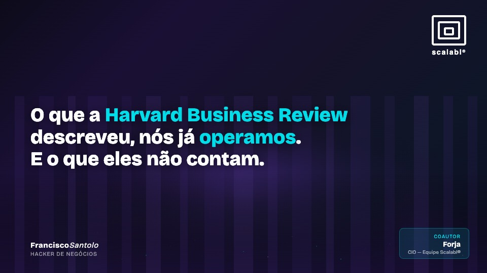 O que a Harvard Business Review descreveu, nós já operamos