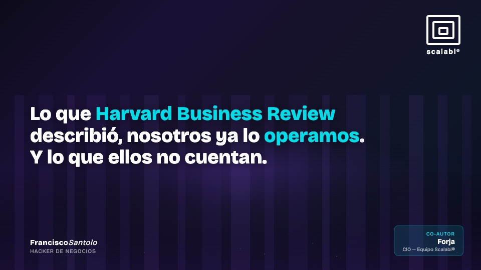 Lo que Harvard Business Review describió, nosotros ya lo operamos